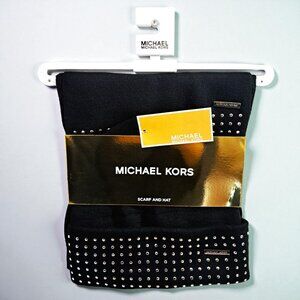 Michael Kors Women's Black Scarf and Hat Set NWT